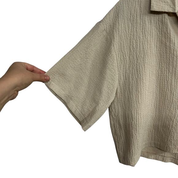 Minimalist‎ Neutral Textured Top Kirious Los Angeles Chic Size M - Picture 3 of 6